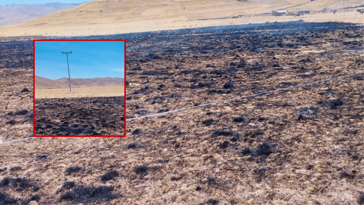 Chispa de cable eléctrico caído provocó incendio en la comunidad de Alto Catacha