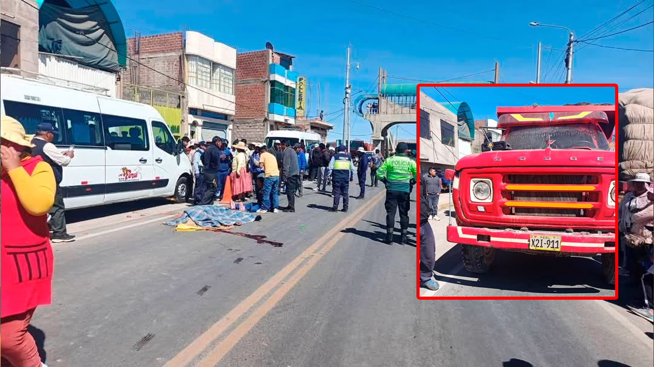 Ilave joven muere tras ser atropellado por un volquete en la Panamericana